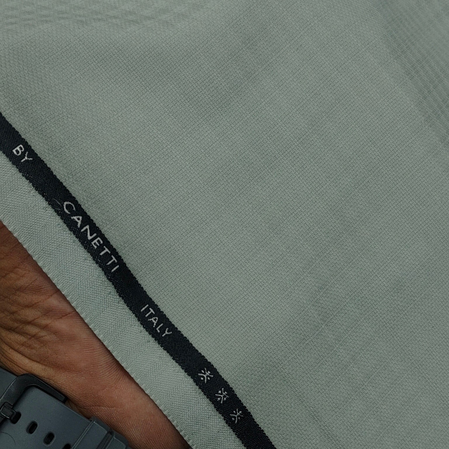 Trouser Fabric Canetti Italy Luxury TR Structure Colour Elaichi Green